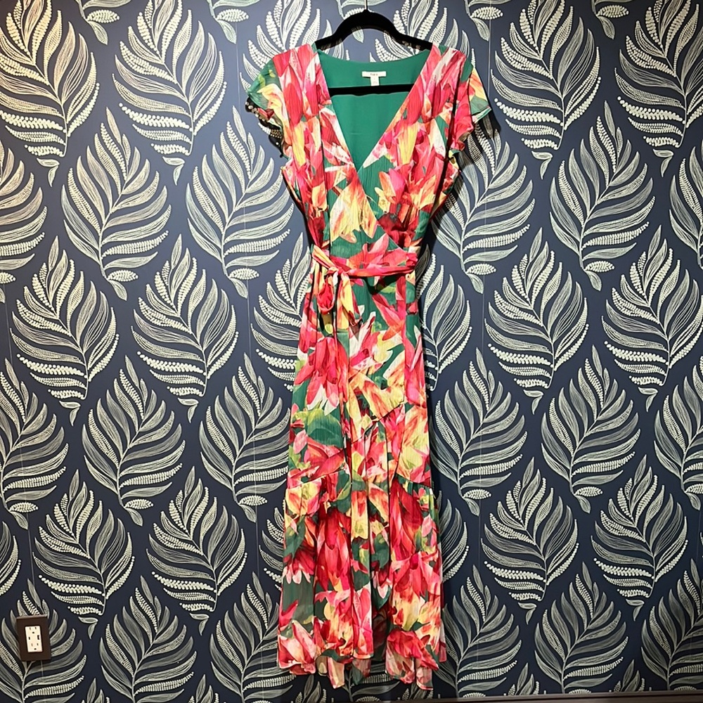 Bar III Floral Maxi Wrap Dress